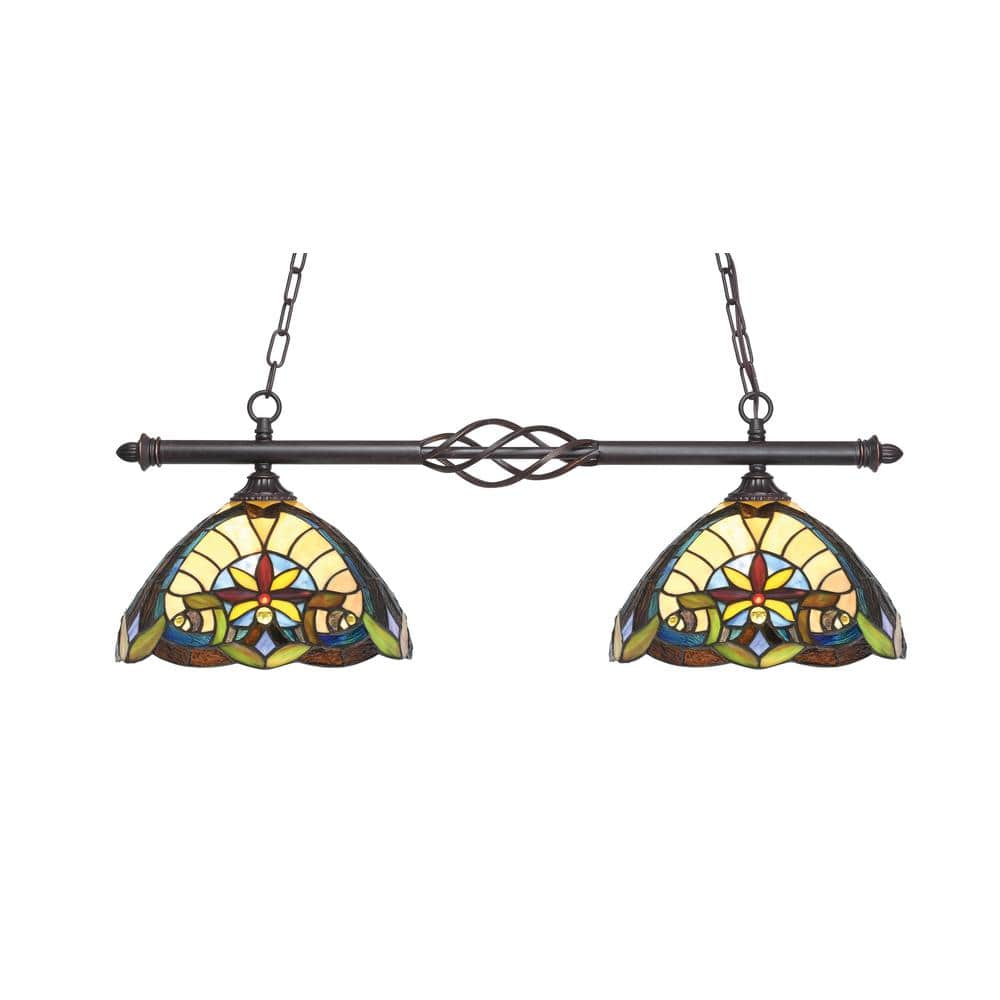 Bridgewater 2 Light Dark Granite Linear Chandelier, Any room with 12 in. Ea