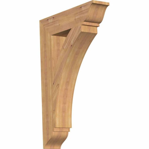 Ekena Millwork 5.5 in. x 38 in. x 26 in. Western Red Cedar Thorton Traditional Smooth Bracket