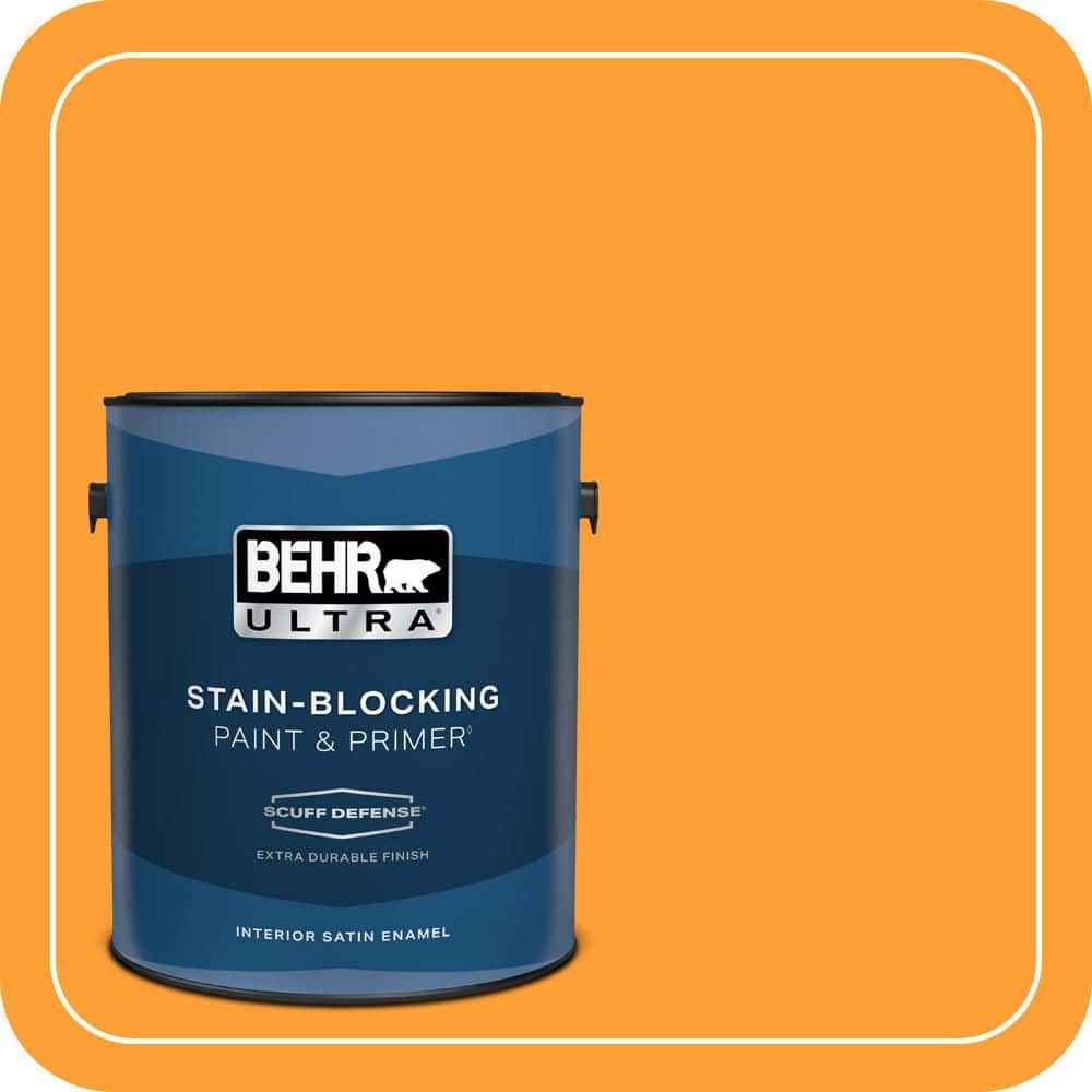 1 gal. #P250-7 Blazing Bonfire Extra Durable Satin Enamel Interior Paint & Primer price history on PriceWatchPro