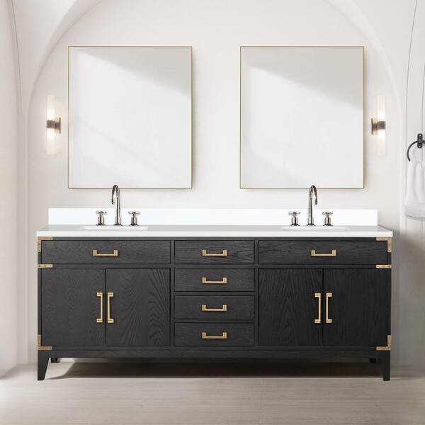 Lexora Fossa 80 in. W x 22 in. D Double Bath Vanity Cabinet