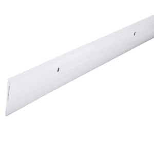 Heavy Duty 2 in. x 3/4 in. Interior/Exterior White Aluminum and Vinyl Screw-on Door Sweep