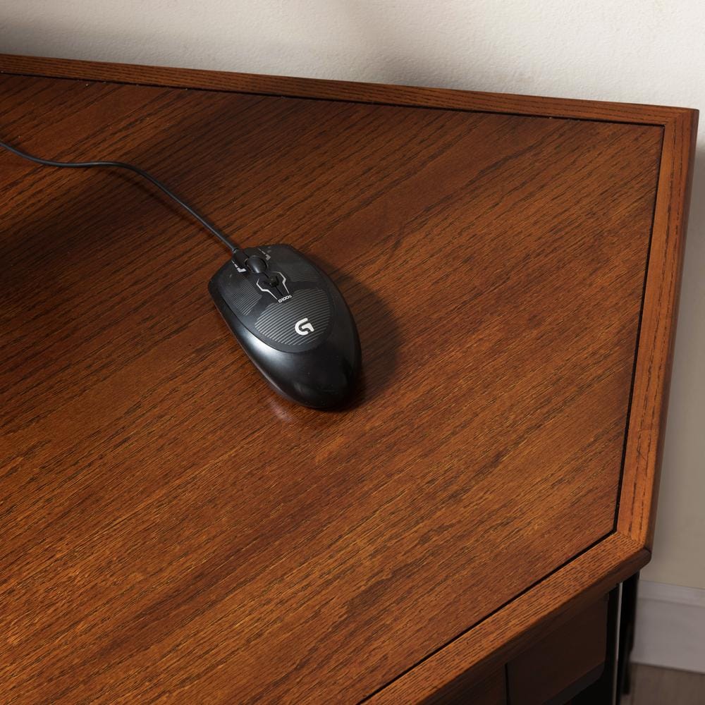 Ironcraft Burnished Black Corner Desk with Keyboard Drawer