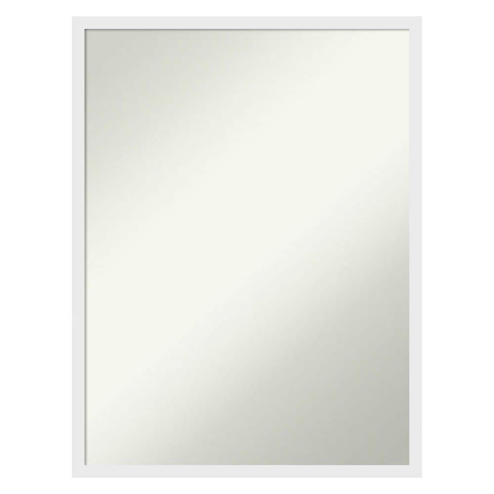 Incline White 19.5 in. x 25.5 in. Non-Beveled Modern Rectangle Wood Framed Bathroom Wall Mirror price history on PriceWatchPro