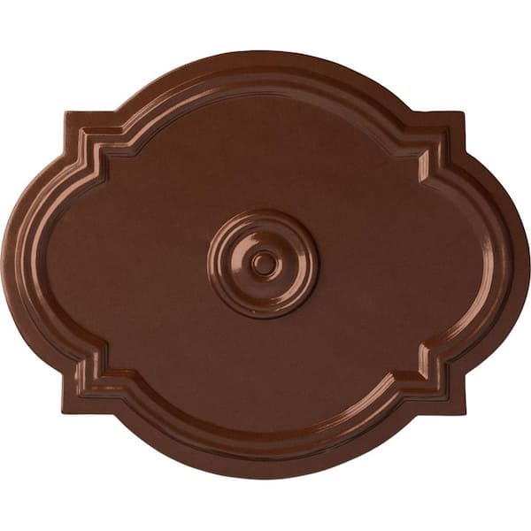 Ekena Millwork 1 in. x 21-1/4 in. x 17-3/8 in. Polyurethane Waltz Ceiling Medallion, Copper Penny