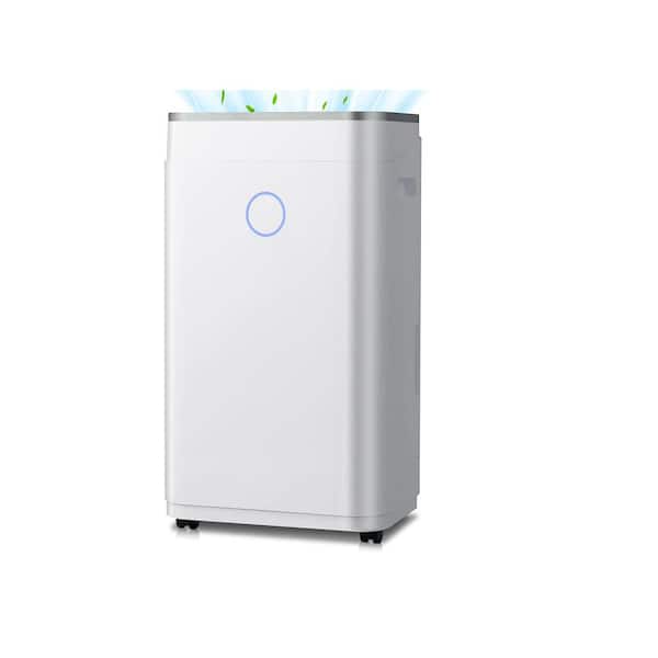 Gymax 60 pt. 4000 sq.ft. Dehumidifier with 3 Modes LED Touch Control Panel 24H Timer in. White