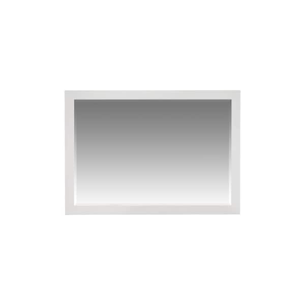 Legion Furniture Solid Mirror 44 in. W x 31.5 in. H Rectangle Framed Standard Wall Bathroom Vanity Mirror in White