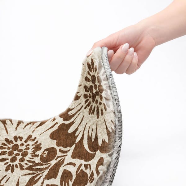 Dream Shag Premium Machine Washable Abstract ADS551 Brown 8 ft. x 10 ft. Area Rug