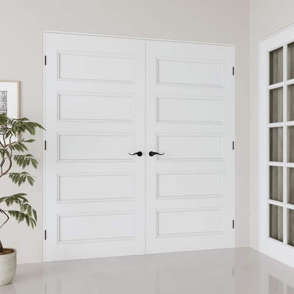 EH PUERTA 72 in. x 80 in. Universal 5-Panel Molded Blank Painted