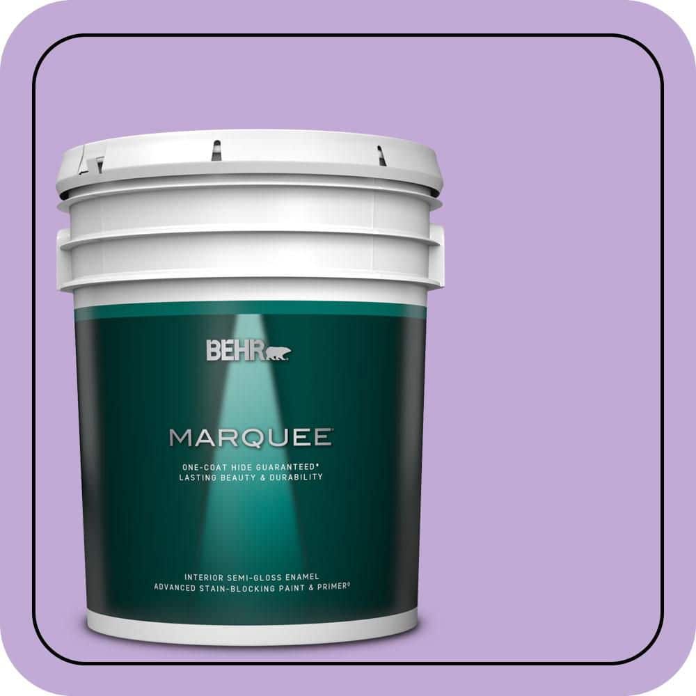 5 gal. #MQ4-59 Purple Gladiola One-Coat Hide Semi-Gloss Enamel Interior Paint & Primer price history on PriceWatchPro