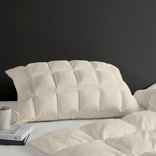 Beige 100% Polyester 36 in. x 20 in. Throw Pillow Cover