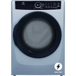 8 cu.ft. Electric Dryer vented Front Load Perfect Steam Dryer with Instant Refresh in Glacier Blue