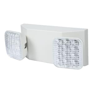 All-Pro Integrated LED 2-Head White Commercial Grade Emergency Light 2W, 80 Lumens w/ NiCad