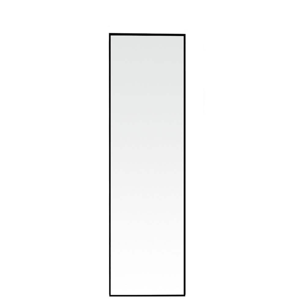 50 in. x 14 in. Classic Simple Rectangle Black Alloy Framed Wall-Mounted Fu