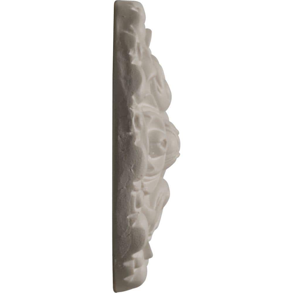 Norfolk White Urethane Round Rosette Applique