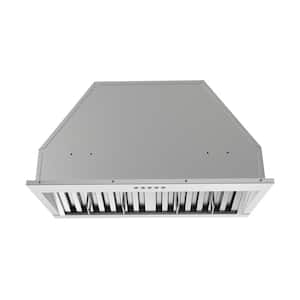 28 in. Alcamo Ducted Insert Range Hood in Brushed Stainless Steel, Baffle Filters, Electronic Button Control, LED Light