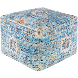 Leonard Bright Blue Accent Pouf