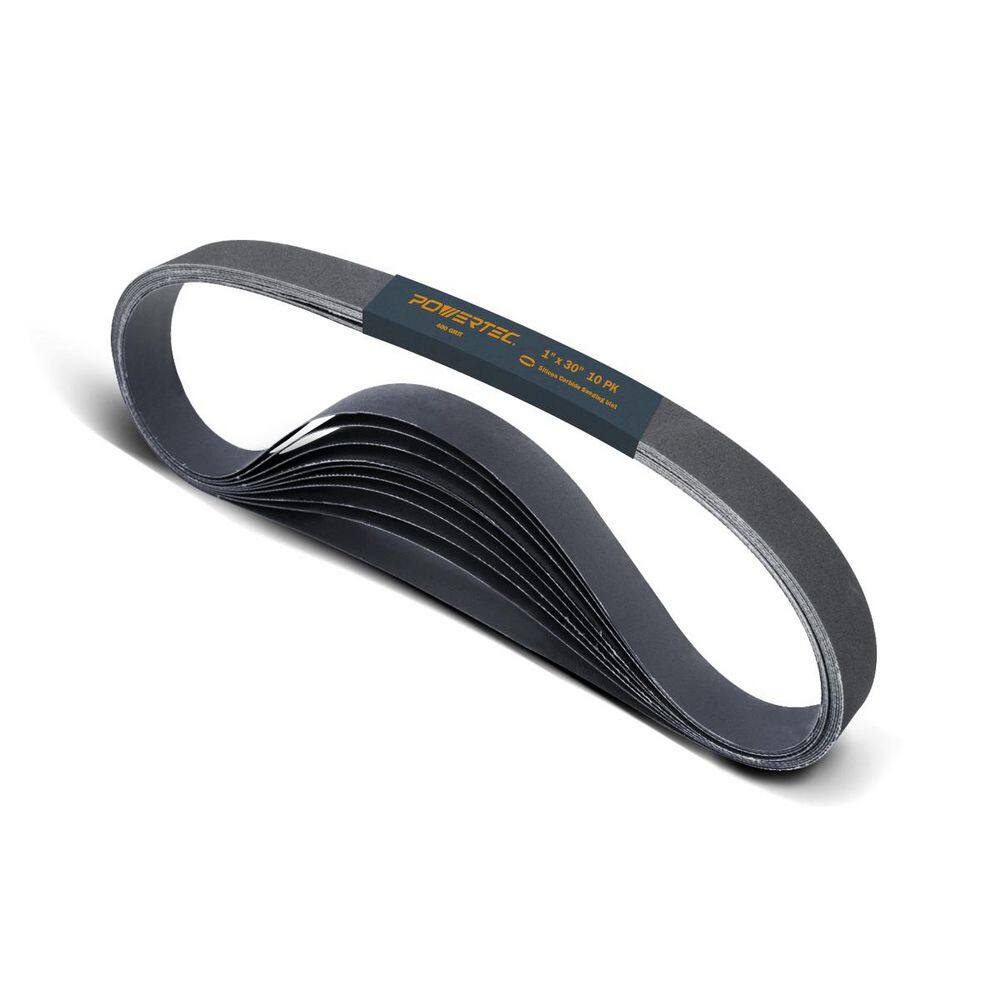 1 in. x 30 in. 400-Grit Silicon Carbide Sanding Belt for Bench Belt Disc Sander (10-Pack) price history on PriceWatchPro