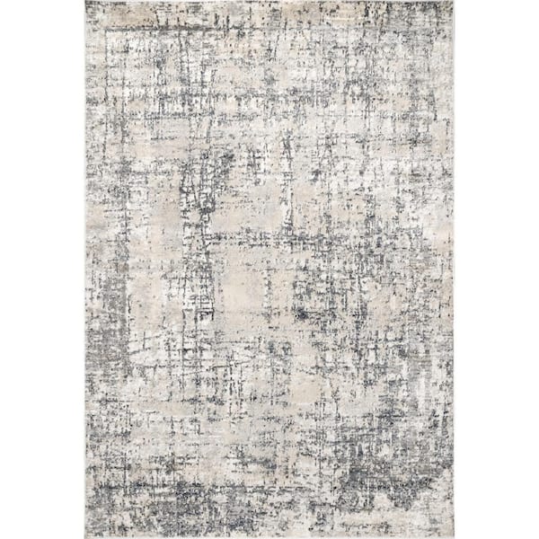 nuLOOM Aly Modern Abstract Beige 7 ft. 10 in. x 10 ft. 10 in. Indoor Area Rug