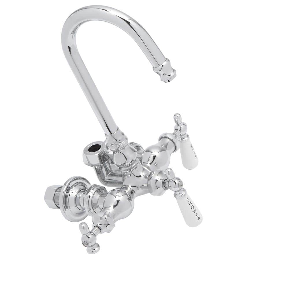 Chrome Ceiling and Wall Mounted Shower Unit with Porcelain Handles