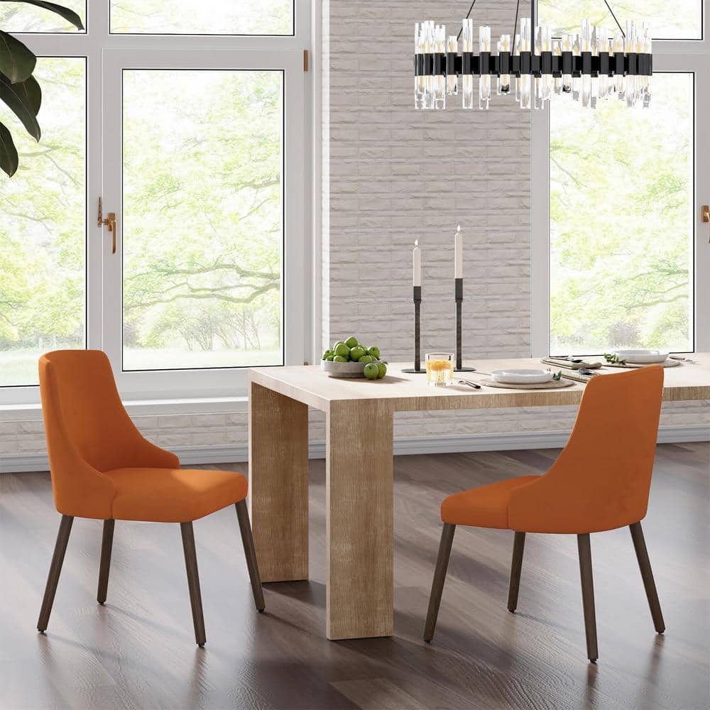 Nestor Orange 19.5 in. W Modern Upholstered Dining Chair with Effortless Assembly price history on PriceWatchPro