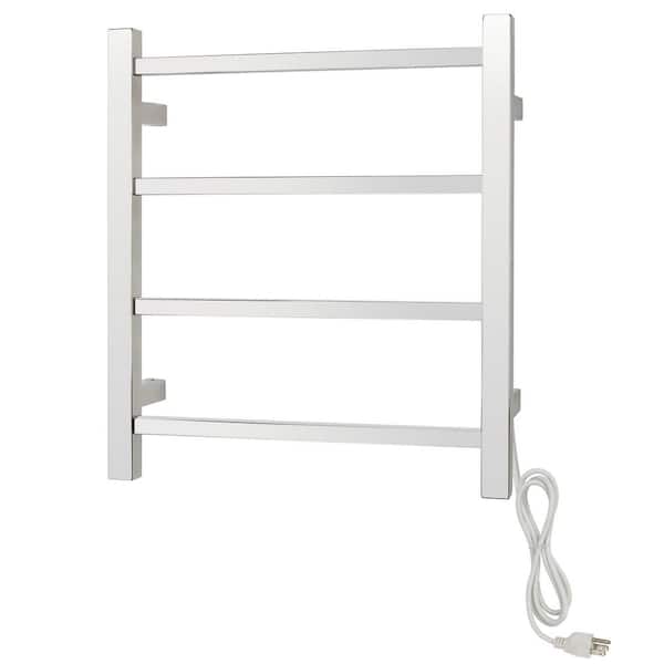 4-Bar Palma Towel Warmer, Plug-In, Polished Stainless Steel