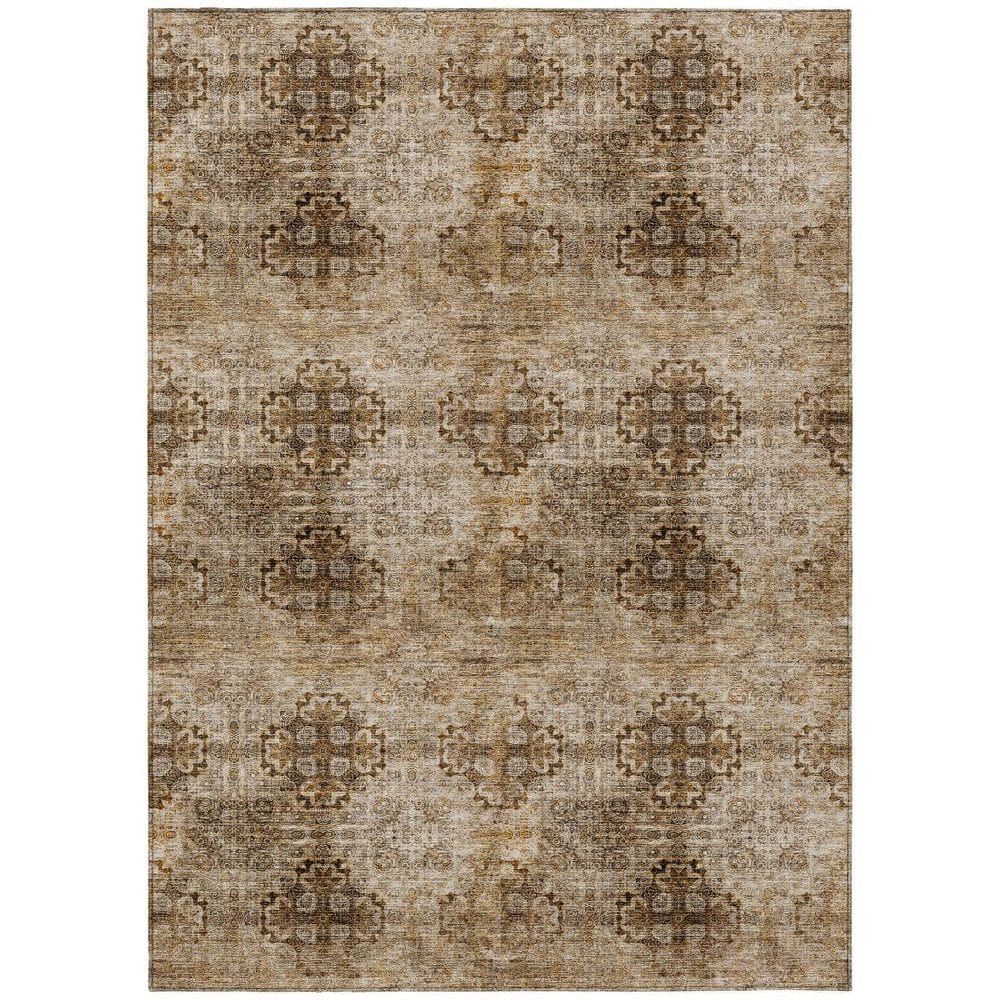 Taupe 9 ft. x 12 ft. Woven Floral;Medallion Polyester Rectangle Indoor / Outdoor Area Rug price history on PriceWatchPro