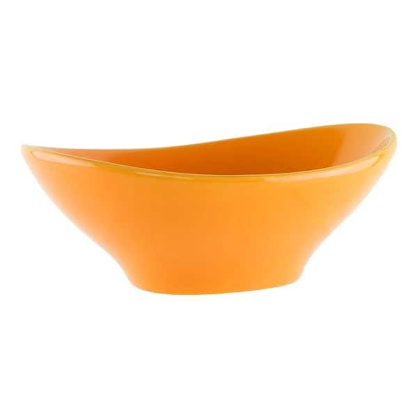 Syndicate 9-1/2 in. Ceramic Catalina Bowl in Orange/Peaches