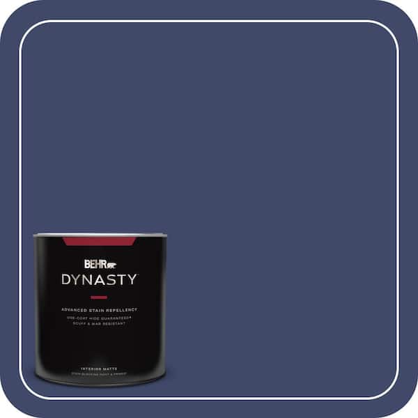 BEHR DYNASTY 1 qt. #PPU15-01 Nobility Blue One-Coat Hide Matte Interior Stain-Blocking Paint and Primer