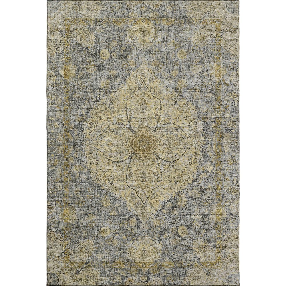 Mayfield Premium Machine Washable Abstract AMF2136 Pewter 5 ft. x 7 ft. 6 in. Area Rug price history on PriceWatchPro