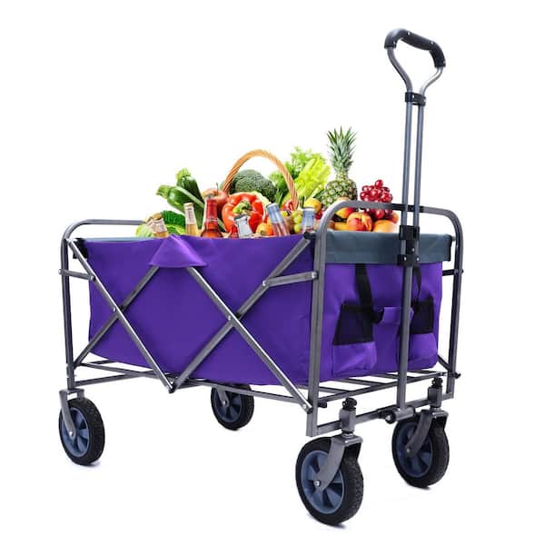 Lycvki 10.46 cu. ft. Steel Frame Garden Cart With 600 Denier