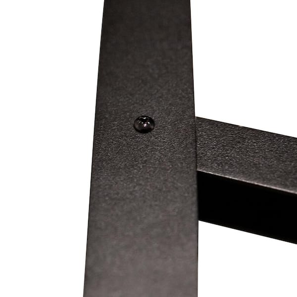 NUVO IRON 34.75 in. H x 48 in. W Black Aluminum Stair Railing Kit