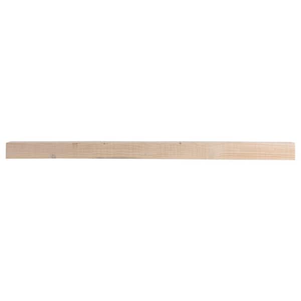 Dogberry Collections 72 in. x 6 in. Unfinished Solid Timber Decorative Wall Shelf