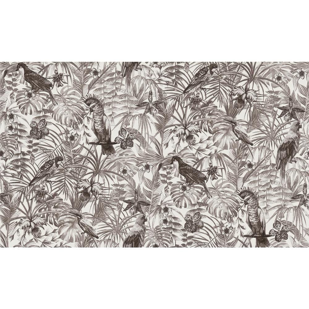 Botanical Grey Wallpaper Sample