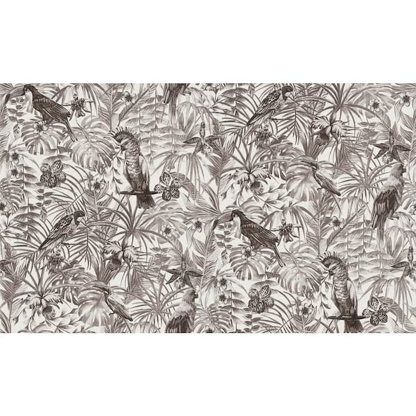 Advantage Botanical Grey Wallpaper Sample