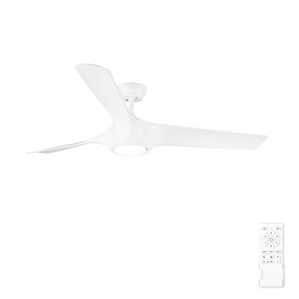 Splenda 56 in. Indoo Matte White Modern Ceiling Fan with Light and Remote Control