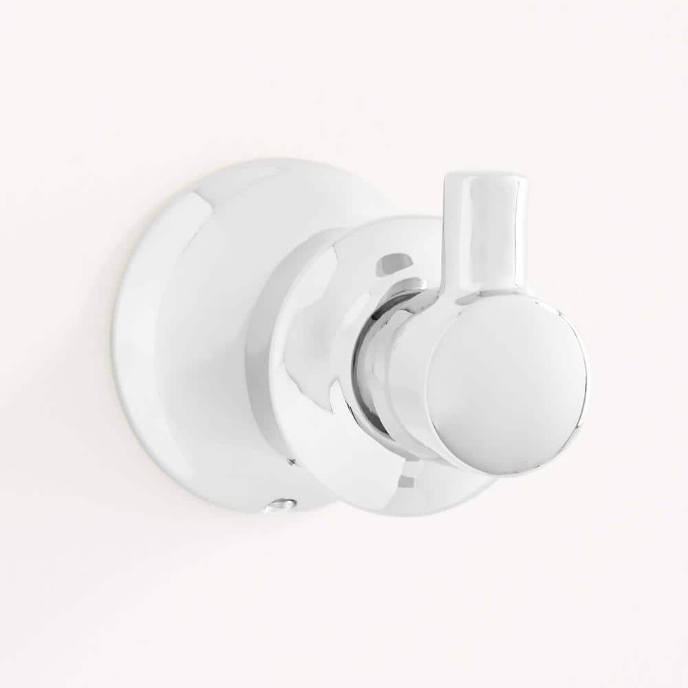 Polished Chrome Single Knob Wall-Mounted Robe Hook
