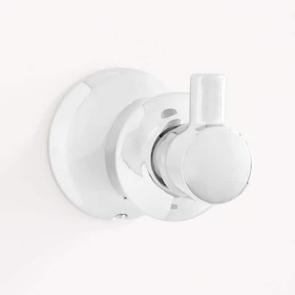 SIGNATURE HARDWARE Pendleton Knob Robe/Towel Hook in Chrome