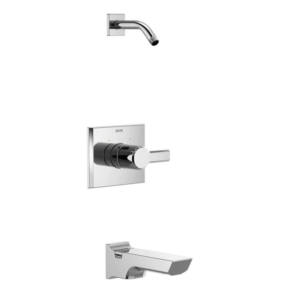 UPC 034449853774 product image for Delta Pivotal 1-Handle Wall-Mount Tub and Shower Trim Kit in Chrome (Valve and S | upcitemdb.com