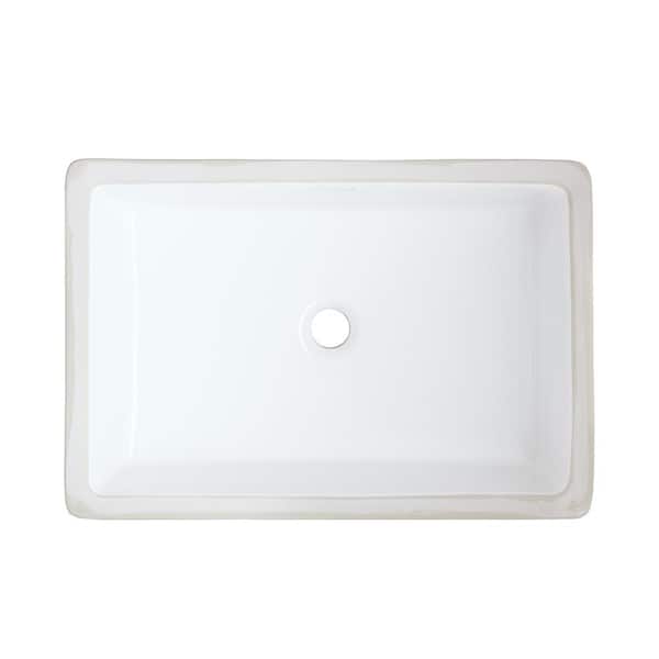 Unbranded 21.5 in. x 14.625 in. Ceramic Bathroom Undermount Sink in White CUPC 16GS-37010