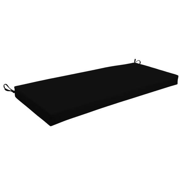 Honeycomb Outdoor Bench Cushion Sunbrella Canvas Black