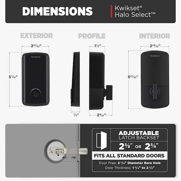 Kwikset HALO Select Matte Black Wi-Fi Electronic Smart Lock