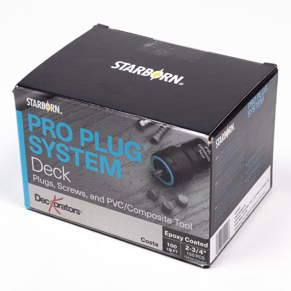 Voyage #10 x 2-3/4 in. Star Trim Head Pro Plug System Composite Deck Hardware Pack 100LF Costa (150-pieces) price history on PriceWatchPro