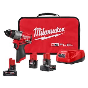 M12 FUEL 12-Volt Lithium-Ion Brushless Cordless 1/2 in. Drill Driver Kit with M12 6.0Ah Battery