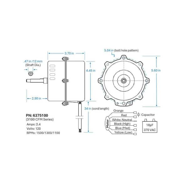 HR系エンジン　9U系品番　触媒　ジャンク Hessaire 3-Speed Replacement Fan Motor for 3,100 CFM