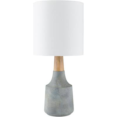 White Artistic Weavers Table Lamps, Layla Resin Table Lamp Grey