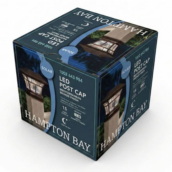 Hampton Bay 4x4 or 6x6 Mediterranean Bronze Integrated LED Outdoor