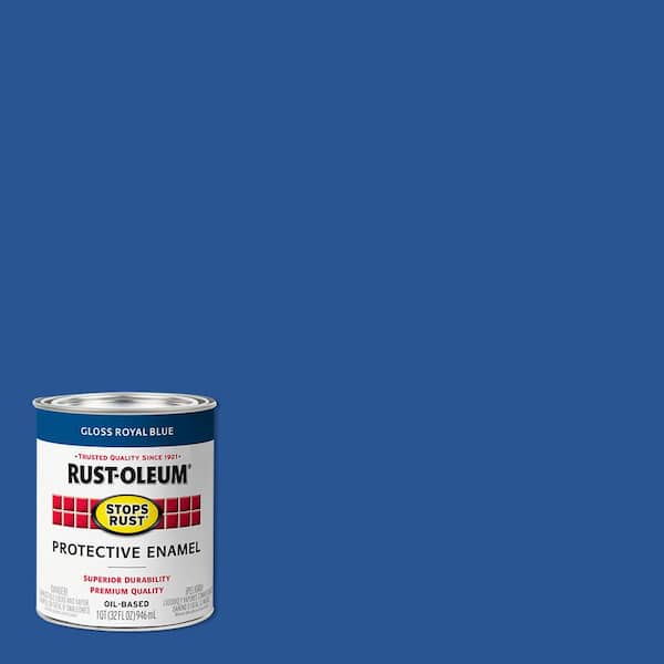 Rust-Oleum Stops Rust 1 qt. Low VOC Protective Enamel Gloss Royal Blue Interior/Exterior Paint (2-Pack)