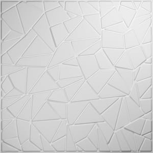 19 5/8 in. x 19 5/8 in. Elwod EnduraWall Decorative 3D Wall Panel, White, (10-Pack for 26.75 Sq. Ft.)