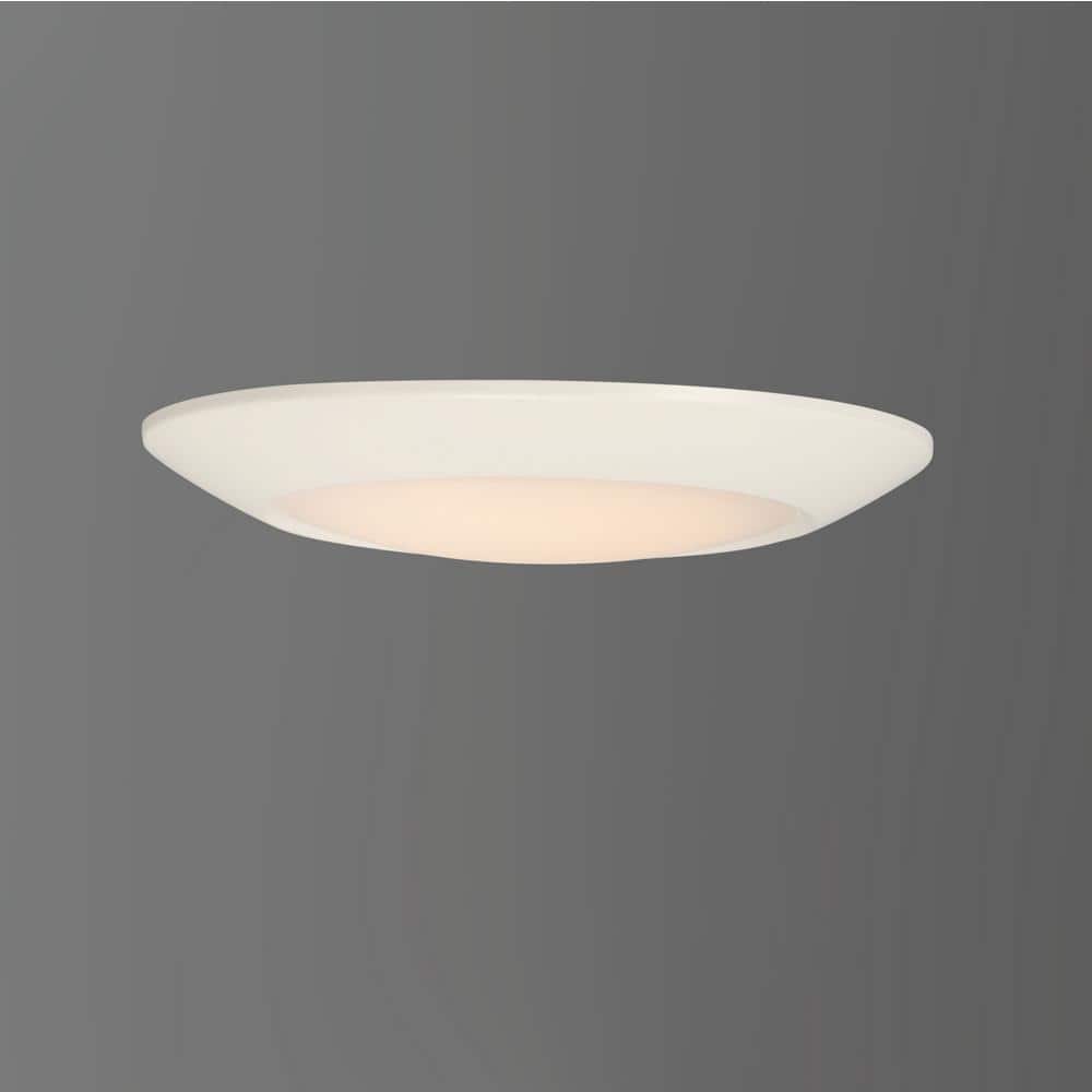White Aluminum LED Flush Mount Ceiling Light