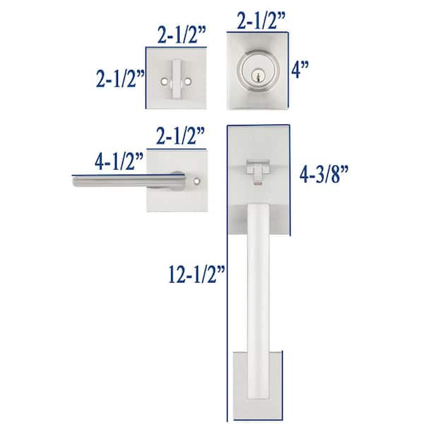 eModernDecor CozyBlock Arch Lever, Brushed Nickel Single Door